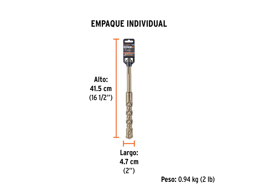 Broca SDS Truper para Concreto Truper 101465, 1-1/4 x 13