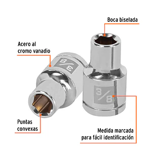 D-1212-H Copa de 6 puntas, mando 1/2