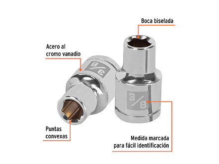 D-1212-H Copa de 6 puntas, mando 1/2