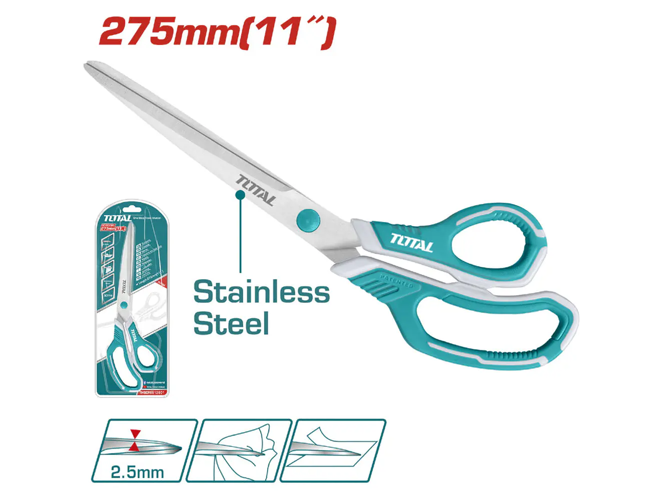 Tijera de Acero Inoxidable Total Thscrs812801 11 pulgadas - Envío a todo Colombia | aztools.co