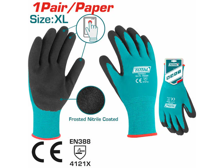 Guante De Nitrilo Esmerilado Xl Super Total Tsptg01 - Envío a todo Colombia | aztools.co