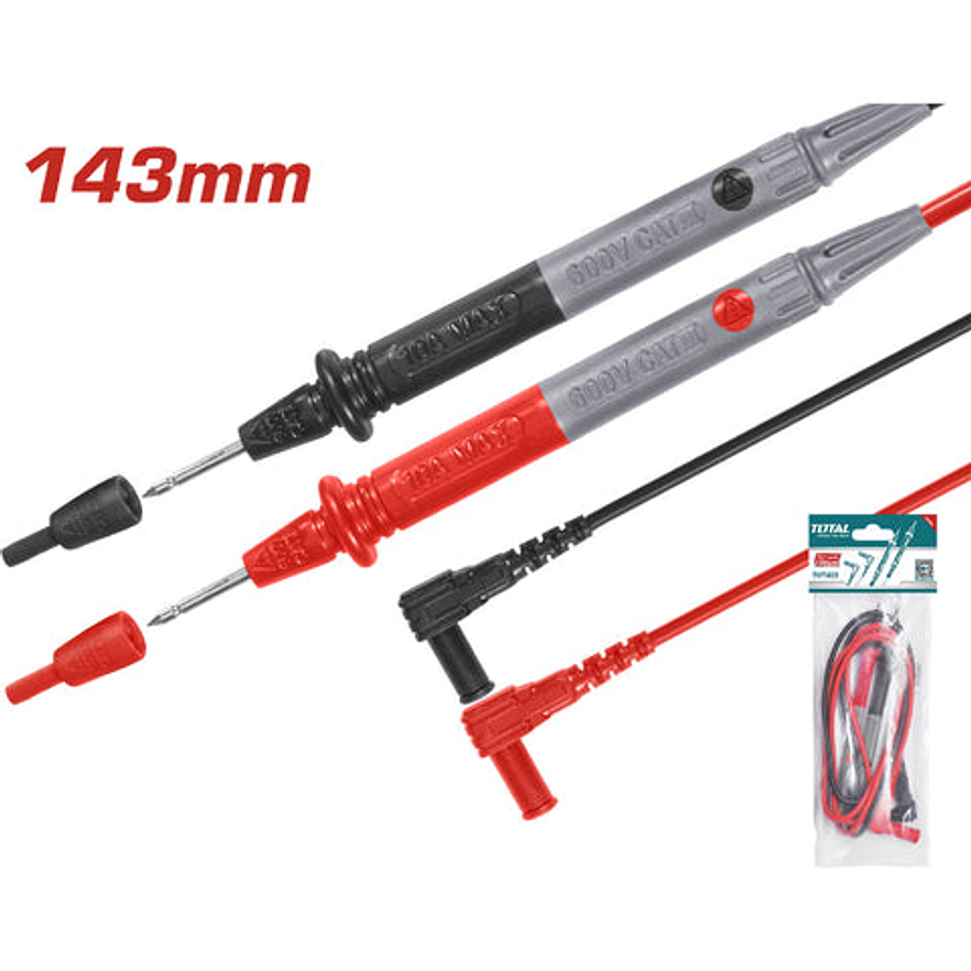 Cable De Prueba Para Multimetro 100Cm Total Tmt423