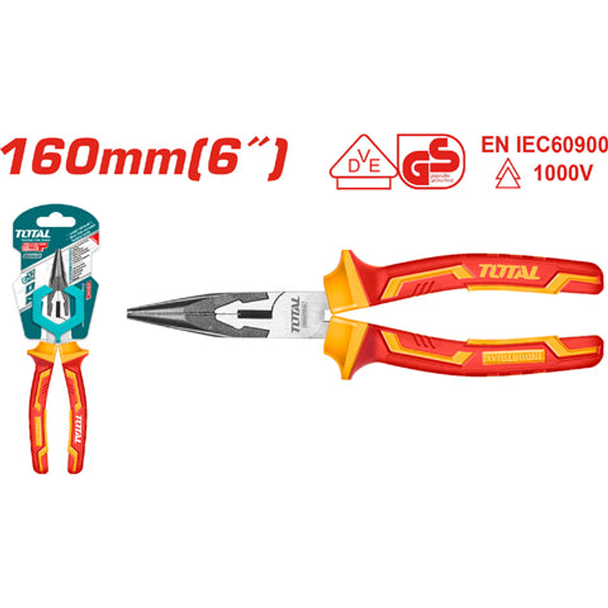 Pinza Aislada 6 Industrial Amarillo-Rojo Total Thtip2361