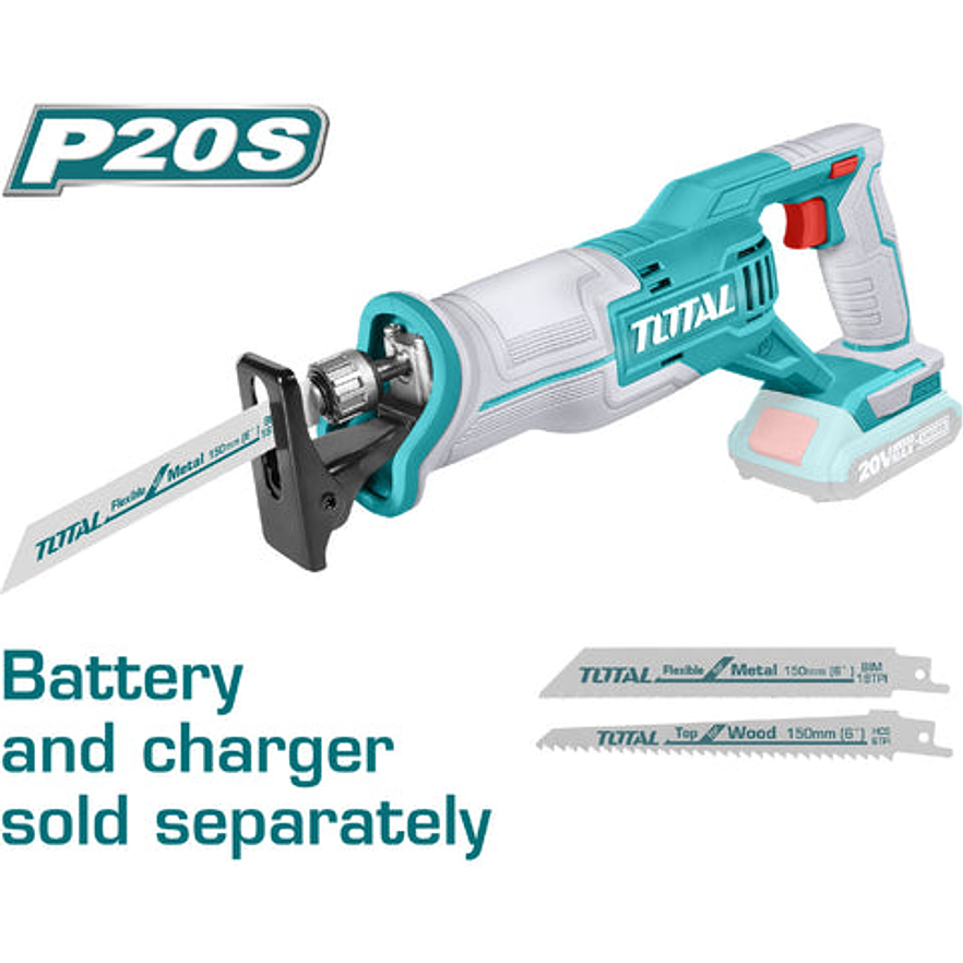 Sierra Sable Inalambrica 20V Bateria Y Cargador No Incluido Total Trsli1151 - Envío a todo Colombia | aztools.co