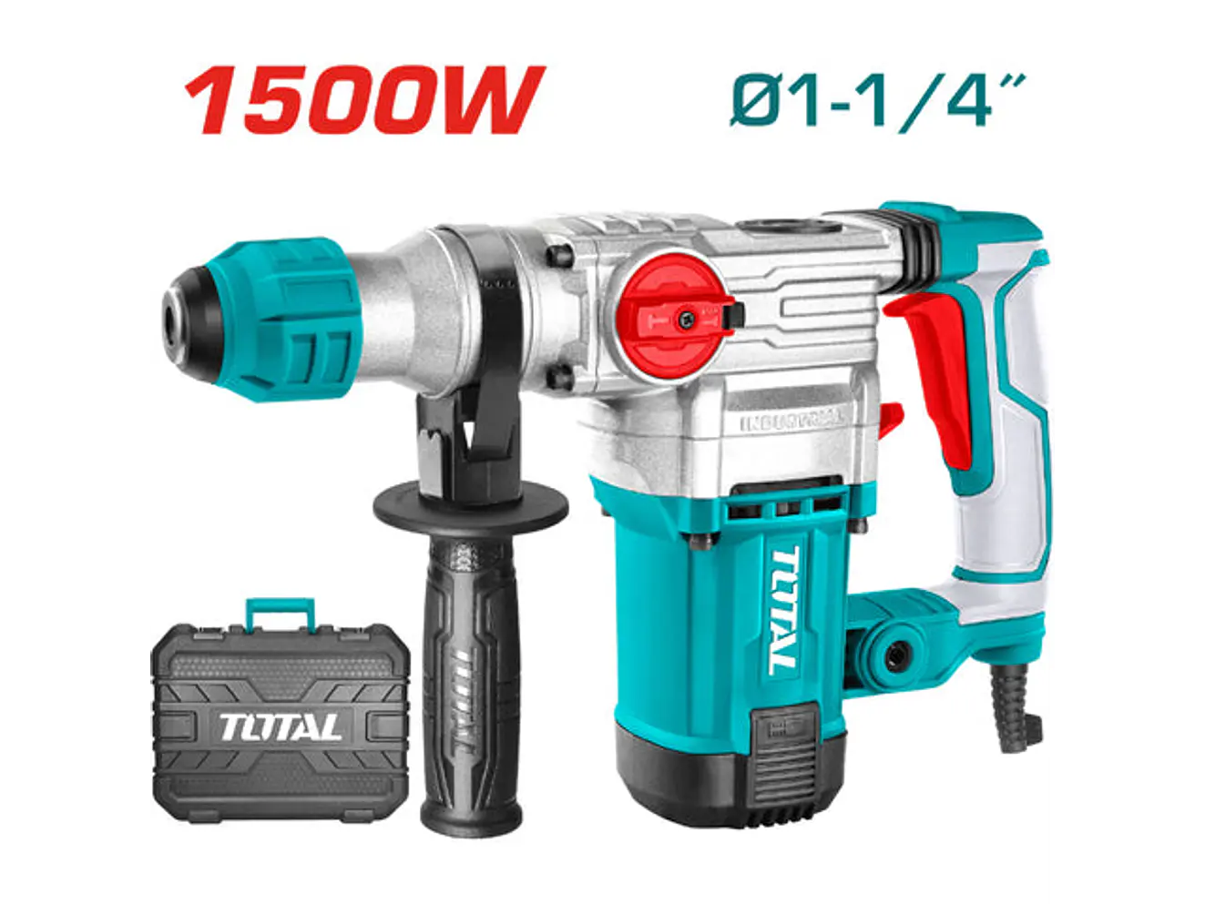 Rotomartillo Industrial SDS Plus 1500W TOTAL UTH1153256 5.5J + Accesorios - Foto 2 | aztools.co