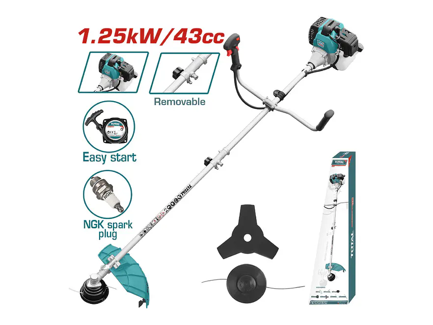 Guadaña a Gasolina 2HP 43cc TOTAL TP5434421 Industrial Profesional - Envío a todo Colombia | aztools.co