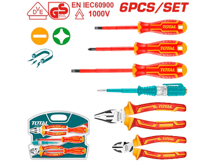 Juego De Herramientas Aisladas X 6 Pzs Industrial Total Thkist3062 - Envío a todo Colombia | aztools.co
