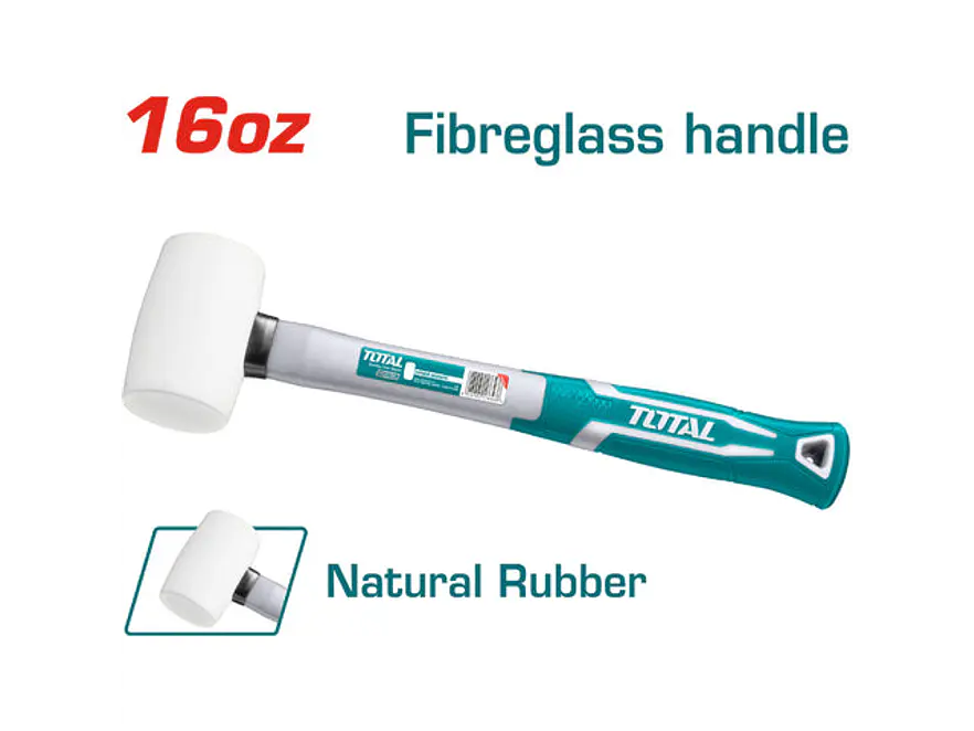 Martillo Chipote 16Oz Industrial Blanco Mango Fibra Vidrio Total Tht761636 - Envío a todo Colombia | aztools.co