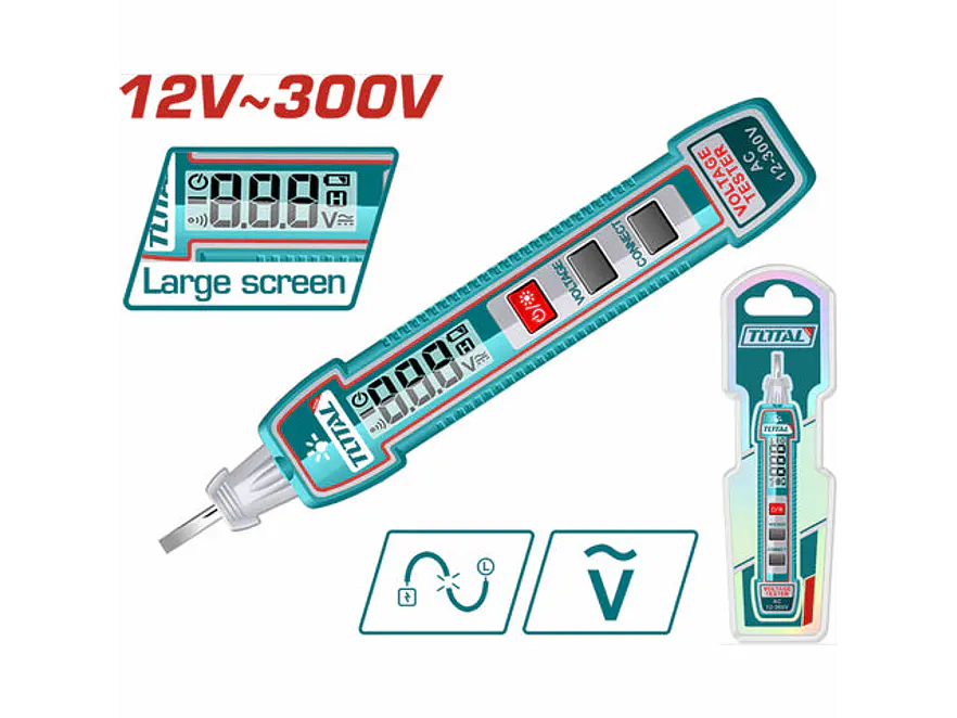 Probador de Corriente Digital Industrial Super TOTAL THTS33001 12V - 300V - Envío a todo Colombia | aztools.co