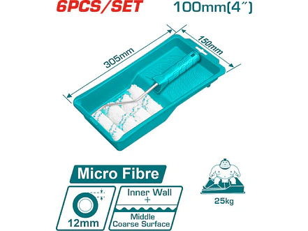Bandeja De Pintar 4 Con Rodillo Y 4 Repuestos Super Select Total Tht811210061 - Envío a todo Colombia | aztools.co