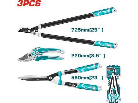 Tijera Podar Industrial Blister X 3 Pzs Total Tht1576033 - Envío a todo Colombia | aztools.co