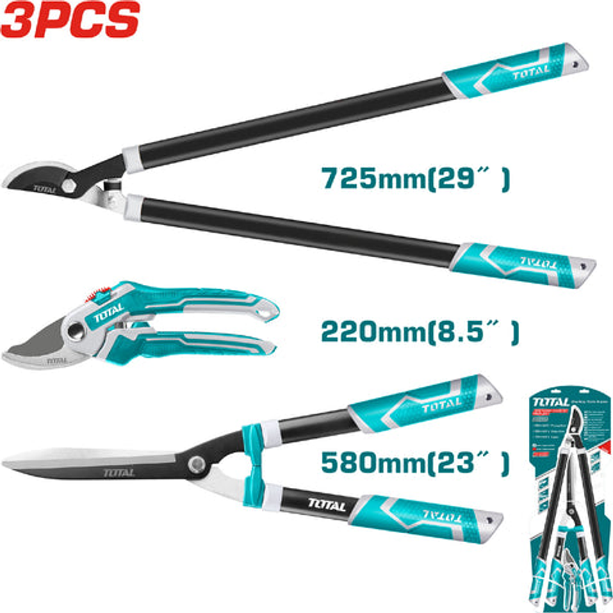 Tijera Podar Industrial Blister X 3 Pzs Total Tht1576033