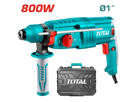 Rotomartillo SDS Plus 800W TOTAL UTH308268 2.5J + 3 Brocas + 2 Cinceles - Foto 1 | aztools.co