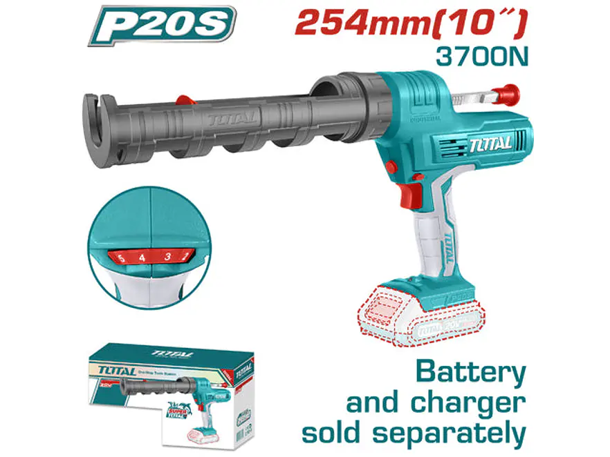 Pistola Calafateo Inalambrica 20V Industrial Bateria Y Cargador No Incluido Total Tcgli2001 - Envío a todo Colombia | aztools.co