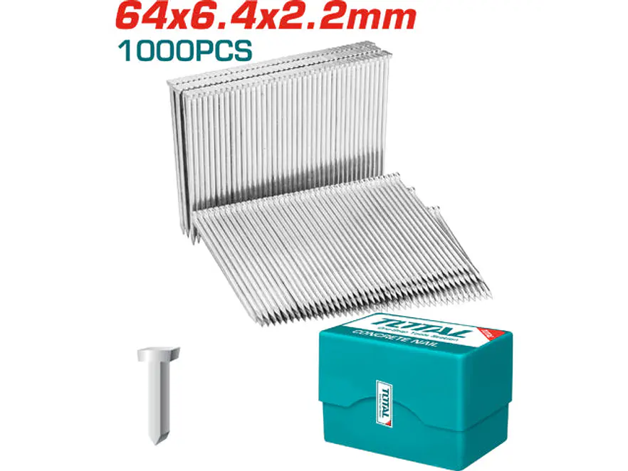 Clavo 64Mm Para Clavadora Neumatica 1000 Pzs Total Tac918643 - Envío a todo Colombia | aztools.co