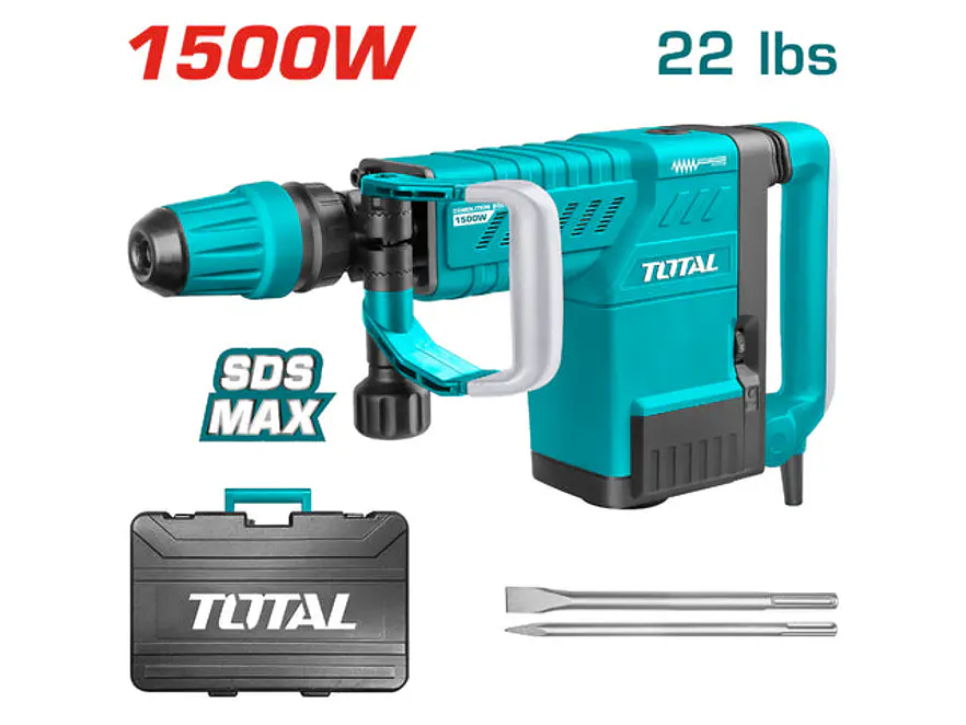 Martillo Demoledor Industrial TOTAL UTH215002 SDS Max 1500W 25 Joules - Foto 1 | aztools.co