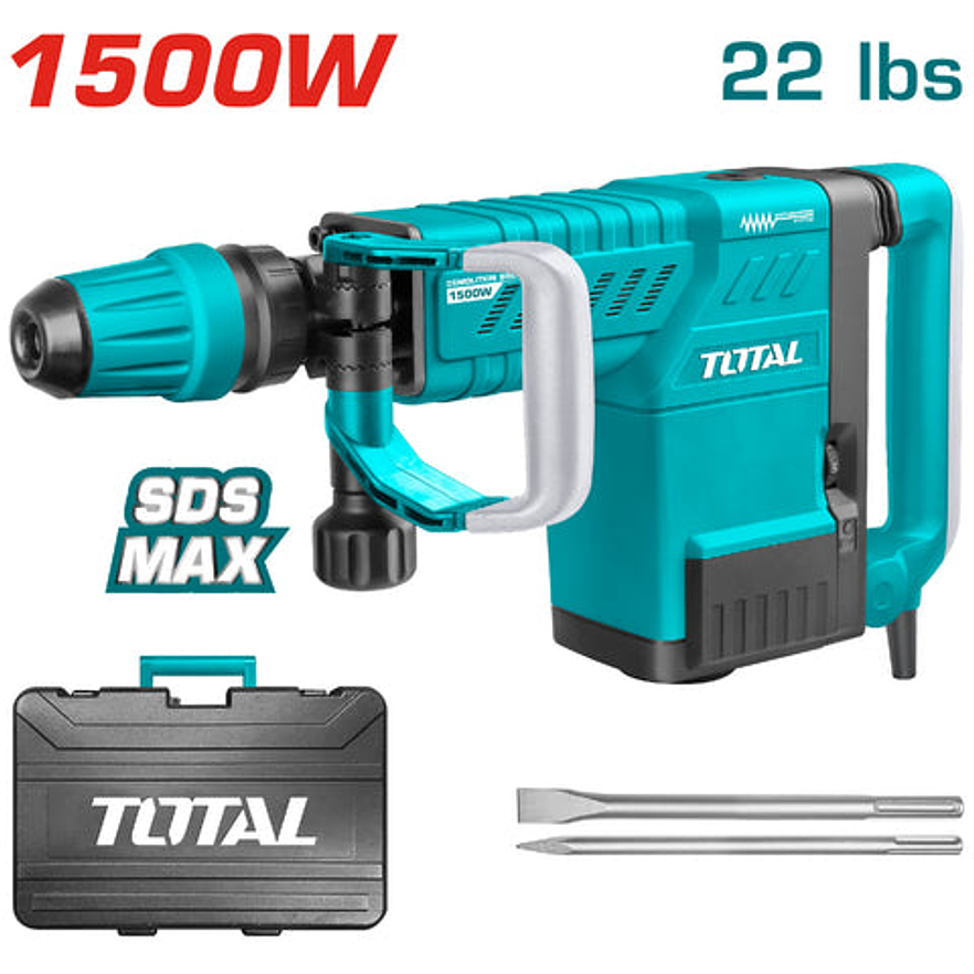 Demoledor TOTAL UTH215002 1500W SDS Max 25J Industrial - Envío a todo Colombia | aztools.co