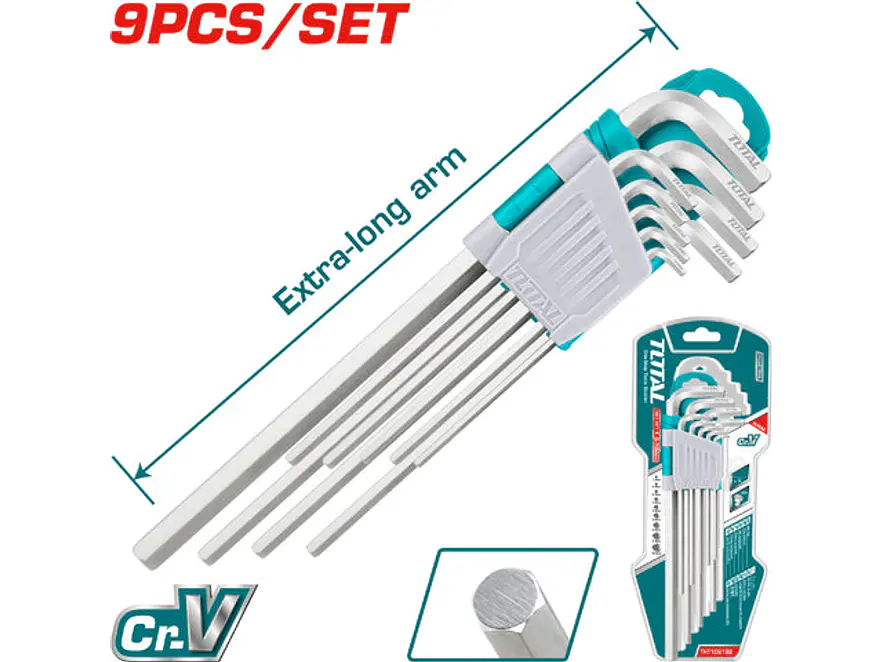 Alem 1.5-10Mm Industrial Blister X 9 Pzs Extra Larga Total Tht106192 - Envío a todo Colombia | aztools.co