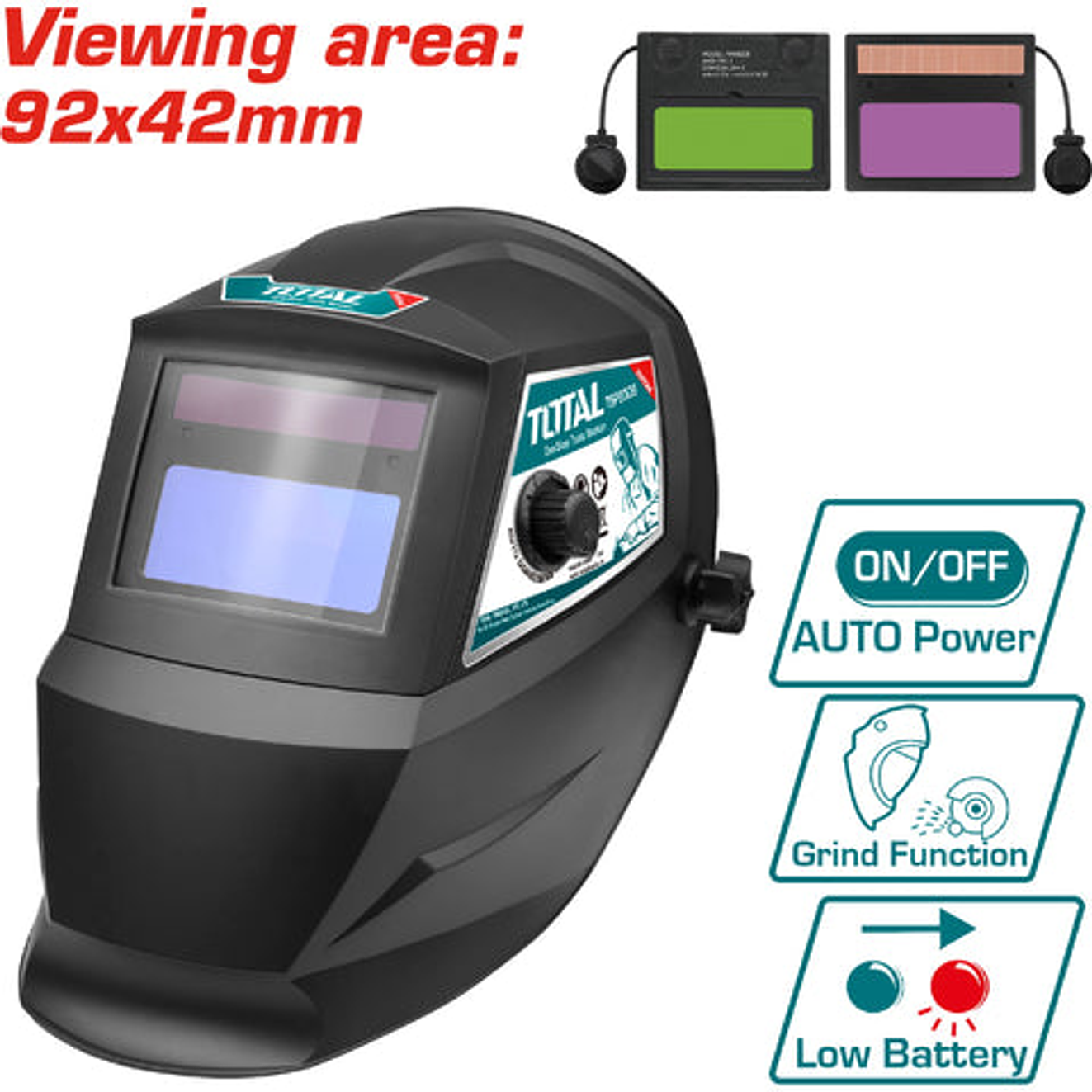 Careta Soldar Inteligente TOTAL TSP9306 2 Sensores Tono Variable Din 9-13