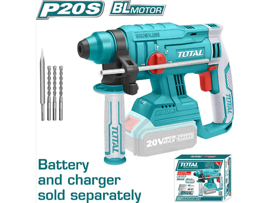 Rotomartillo SDS Plus 20V TOTAL TRHLI2201 Industrial 5/8
