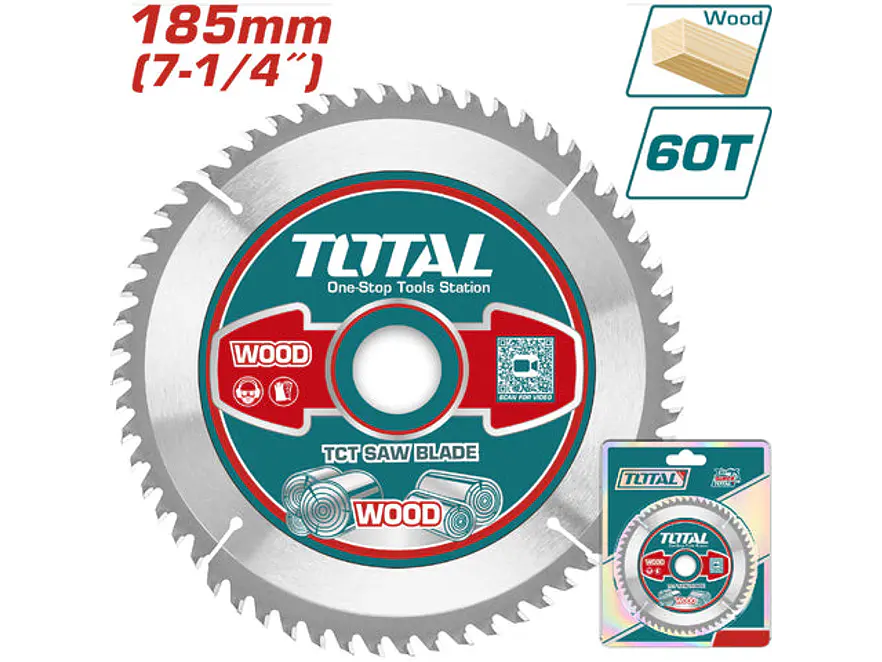 Disco Corte Madera 7 1/4X60 Industrial Total Tac231413 - Envío a todo Colombia | aztools.co