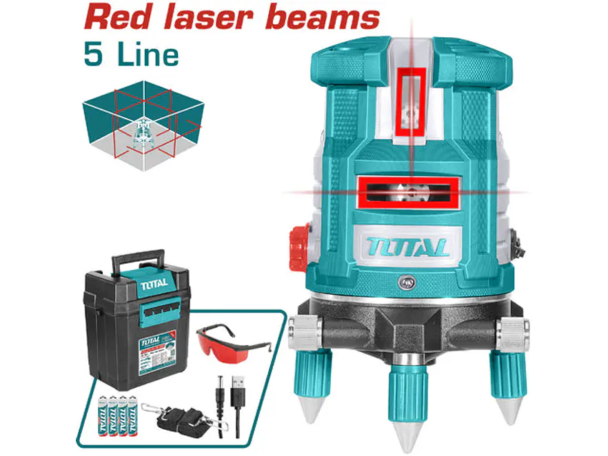 Nivel Láser Industrial TOTAL TLL306505 Autonivelante Haz Rojo 30 Metros - Foto 1 | aztools.co