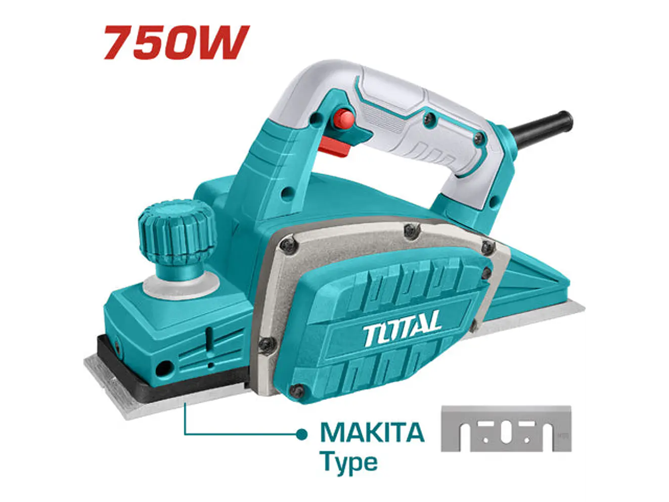 Cepillo Eléctrico Industrial TOTAL UTL7508226 750W Ancho 82mm - Foto 1 | aztools.co