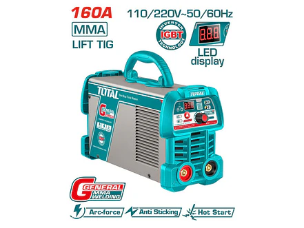 Soldador Inversor Digital 160A TOTAL UTW216059 MMA - LIFT TIG 110-120V - Envío a todo Colombia | aztools.co