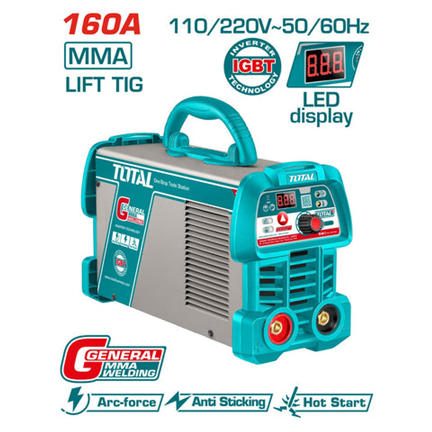 Soldadora Inversora Digital 160A TOTAL UTW216059 Bivolt (Lift TIG, 45% Ciclo)
