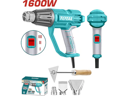 Pistola de Calor Industrial TOTAL UTB16078 1600W con Accesorios - Foto 1 | aztools.co
