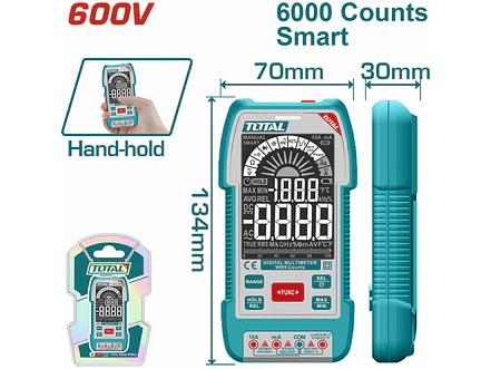 Multímetro Digital Industrial Super TOTAL TMT516004 600V Profesional - Envío a todo Colombia | aztools.co