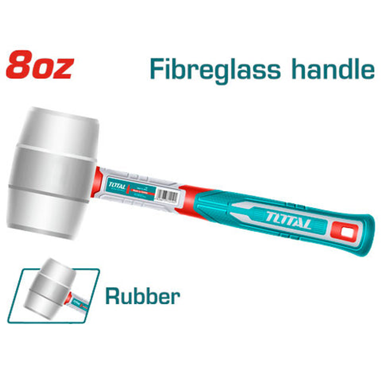 Martillo Chipote 8Oz Mango Fibra Vidrio Super Total Thruh6908