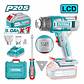 Pistola calor inalambrica 20V Total UTBLI20035, incluye 4 boquillas 1 bateria 5.0Ah y 1 cargador industrial  - Miniatura 1