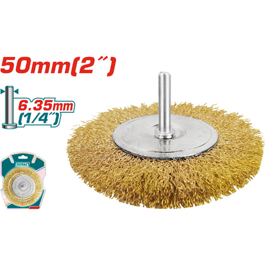 Grata Circular 50Mm Con Bastago Para Taladro Total Tac34021