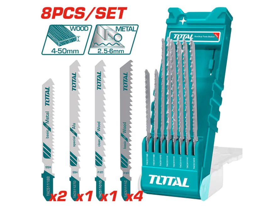 Set De Segueta Sierra Sable X 8 Pcs Para Madera Y Metales Super Total Tacsd7386 - Envío a todo Colombia | aztools.co