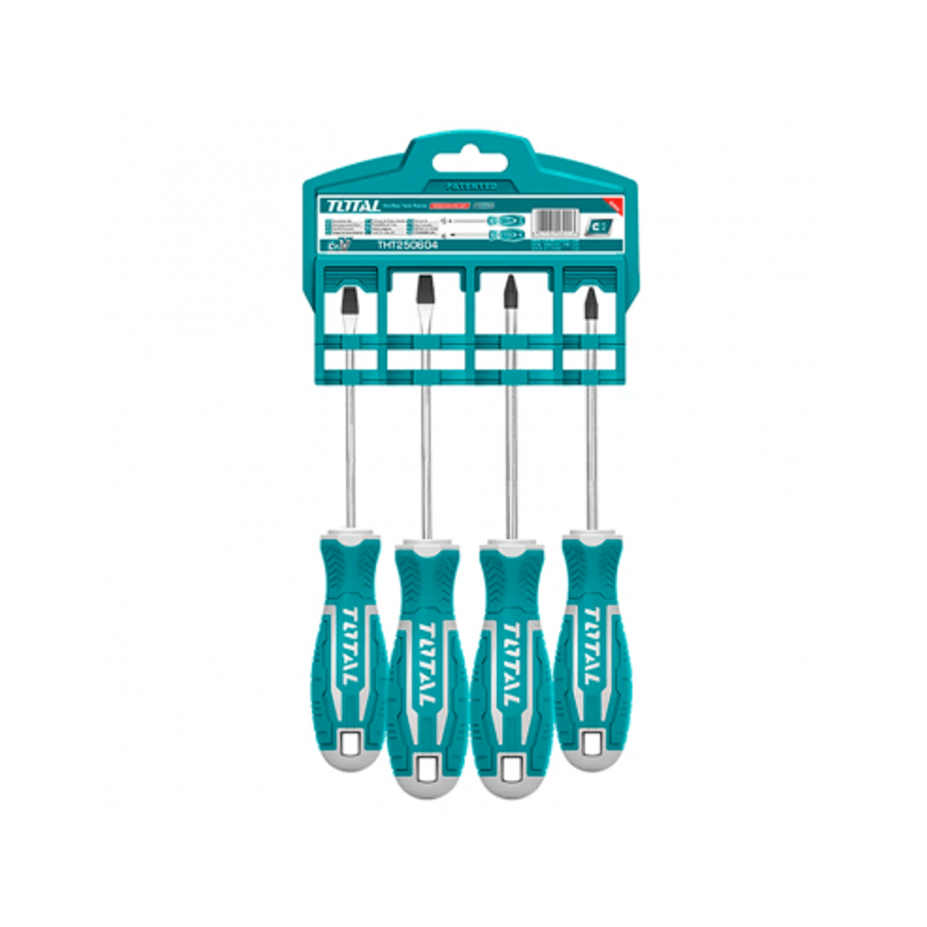 Juego Destornilladores X 4Pzs Punta Inmantada Total Tht250604 1