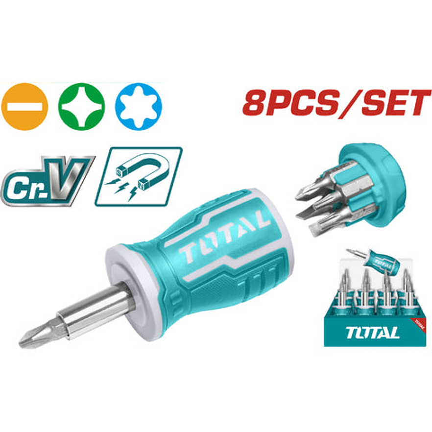 Destornillador 8 En 1 Imantado Super Select Total Tacsds0706 - Envío a todo Colombia | aztools.co