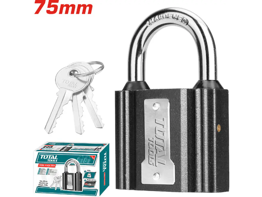 Candado 75 Mm Negro Total Tlk31751 - Envío a todo Colombia | aztools.co