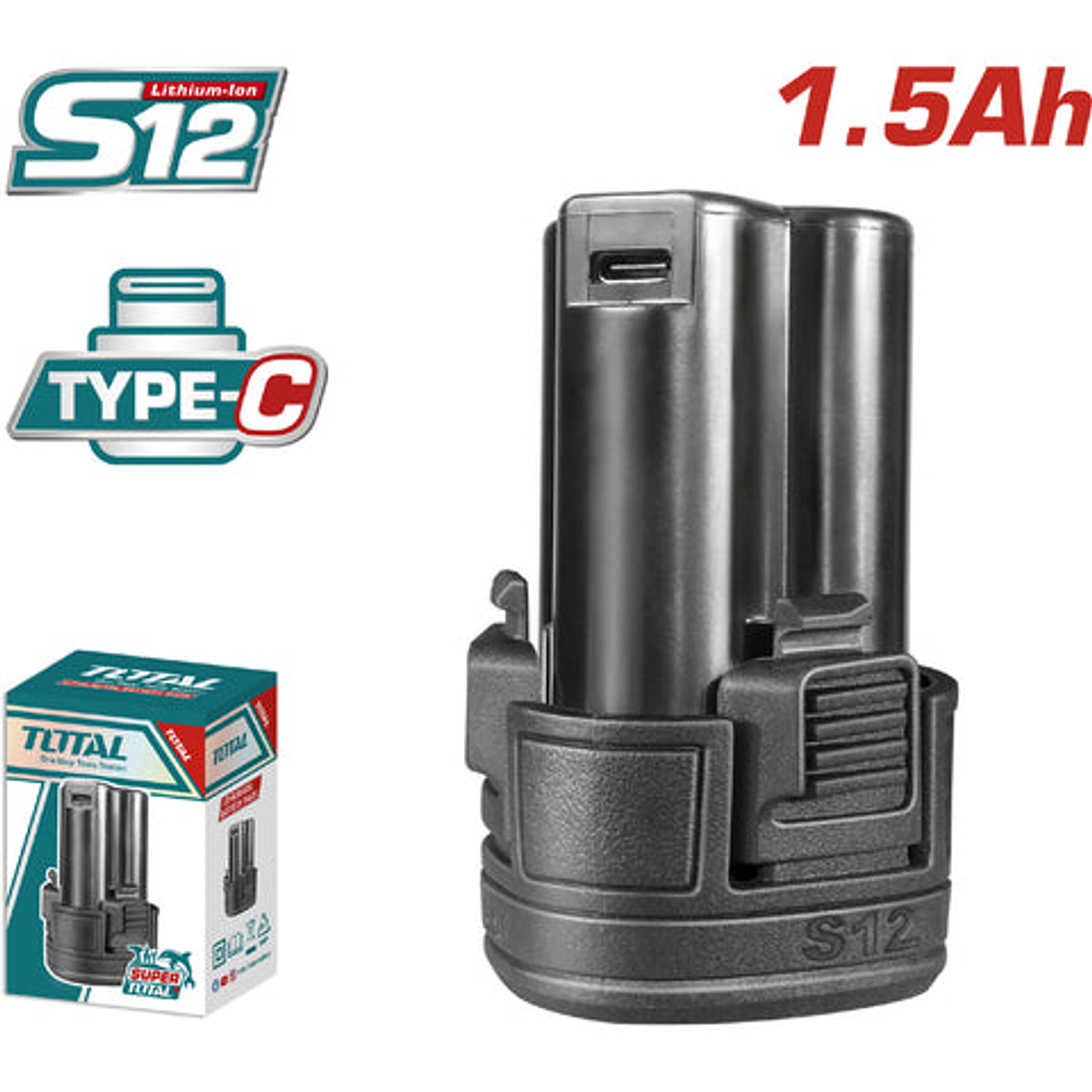 Bateria 12V Ion Lithium Super Total Tbli12153