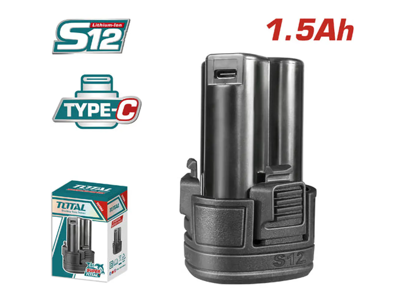 Bateria 12V Ion Lithium Super Total Tbli12153 - Envío a todo Colombia | aztools.co
