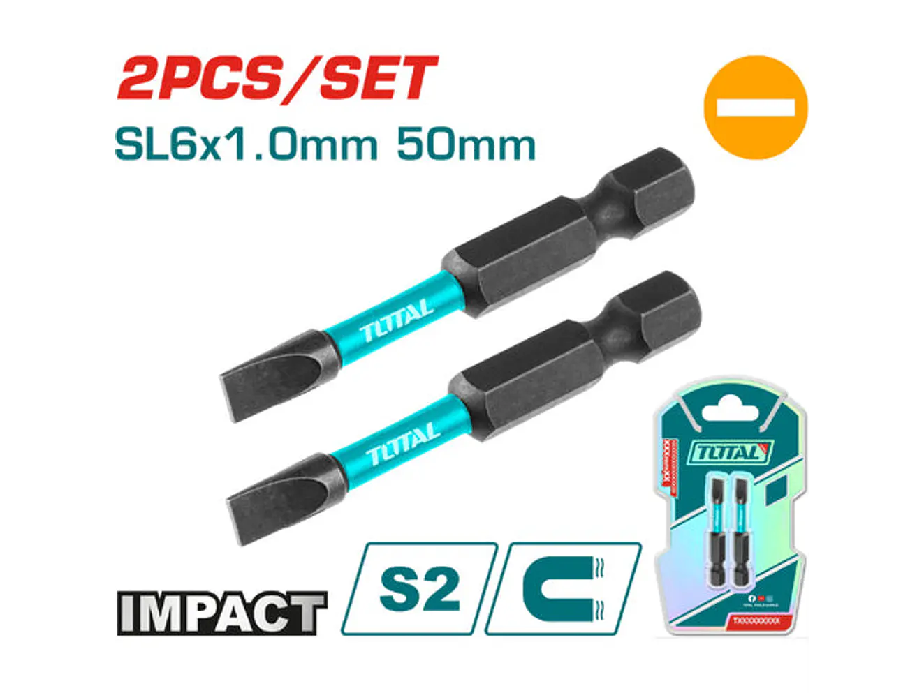 Puntas Taladro Imantada 50Mm - - Juego X 2 Pzs Industrial Super Total Tacim71Sl650 - Envío a todo Colombia | aztools.co