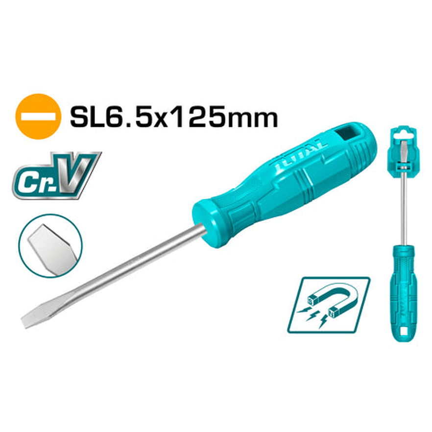 Destornillador 1/4 X 5 - Punta Inmantada Total Thtdc2156P