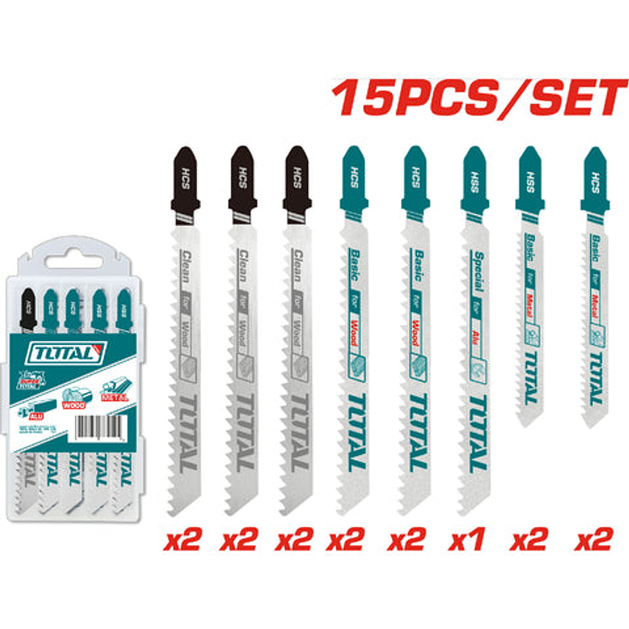 Set De Segueta Sierra Sable X 15 Pzs Super Tota Tac1501 - Envío a todo Colombia | aztools.co
