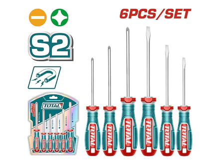 Destornillador Juego 6 Pzs Punta Imantada Super Total Tksds0626 - Envío a todo Colombia | aztools.co