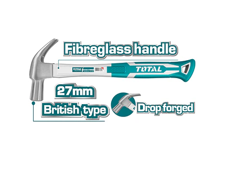 Martillo 27Mm Mango Fibra Vidrio Total Tht73227 - Envío a todo Colombia | aztools.co