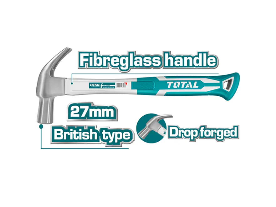 Martillo 27Mm Mango Fibra Vidrio Total Tht73227 - Envío a todo Colombia | aztools.co
