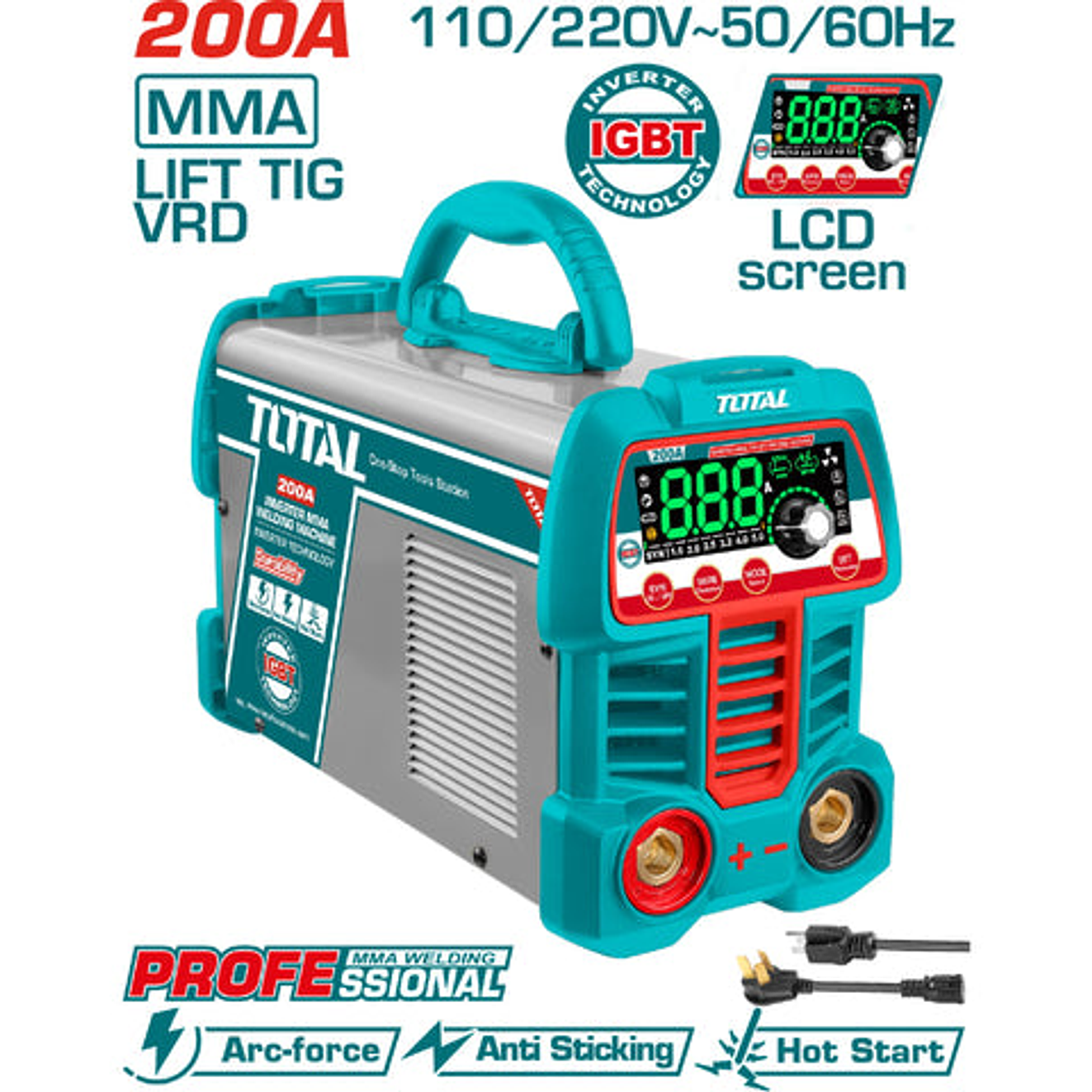 Soldadora Inversora Digital 200A TOTAL UTW2200691 Bivolt (Lift TIG, VRD) 1