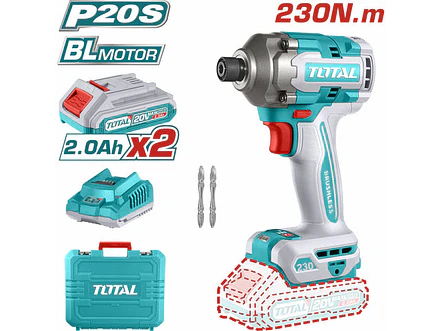 Atornillador De Impacto Inalambrico 1/4 20V 230Nm Incluye 2 Baterias, 2 Punta Taladro Industria Super Total Utirli2023 - Envío a todo Colombia | aztools.co