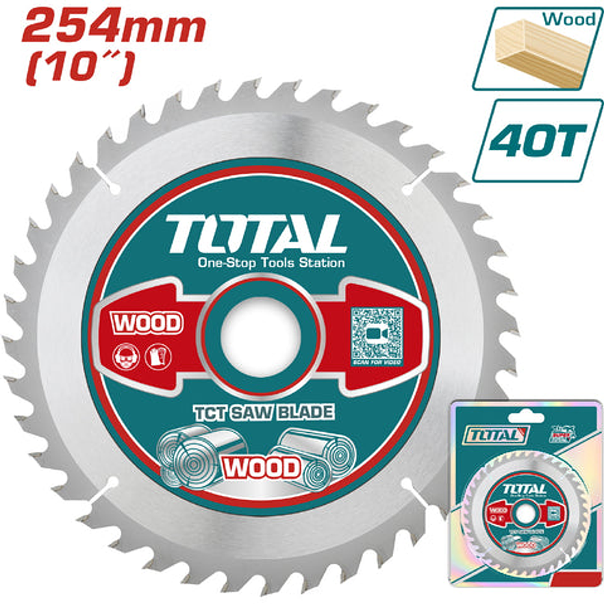 Disco Corte Madera 10X40 Industrial Total Tac231725