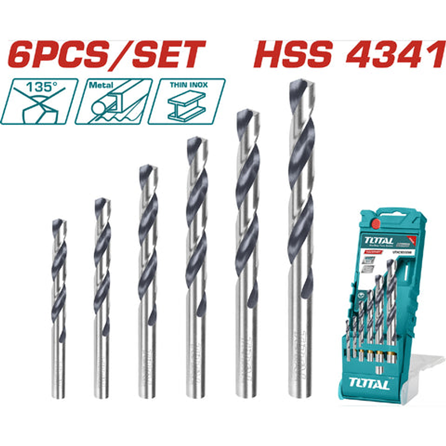 Broca Lamina Juego X 6 Pzs Industrial Super Total Utacsd0066